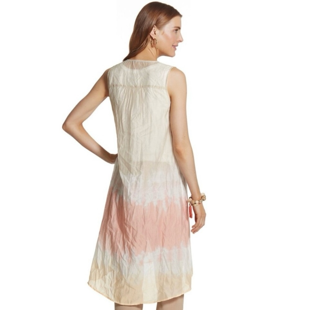 Chico’s Dramatic Tie Dye Pattern Flash Long Open … - image 4